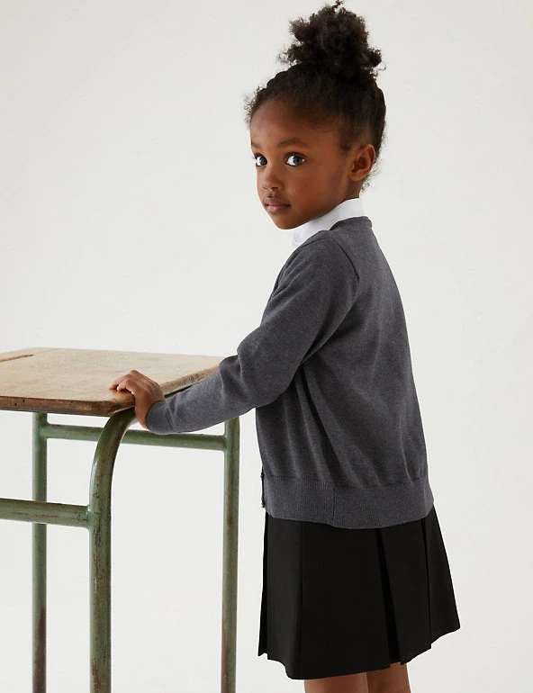 M&S Collection Cardigans 2pk Girls' Pure Cotton School Cardigan (3-18 Yrs) 14 M&S Collection Cardigans 2pk Girls' Pure Cotton School Cardigan (3-18 Yrs) - Image 12