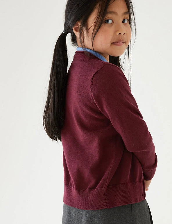 M&S Collection Cardigans 2pk Girls' Pure Cotton School Cardigan (3-18 Yrs) 26 M&S Collection Cardigans 2pk Girls' Pure Cotton School Cardigan (3-18 Yrs) - Image 24