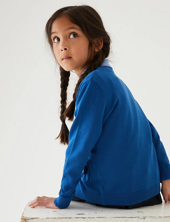M&S Collection Cardigans Girls’ Pure Cotton Bow Pocket School Cardigan (3-18 Yrs) 14 M&S Collection Cardigans Girls’ Pure Cotton Bow Pocket School Cardigan (3-18 Yrs) - Image 12