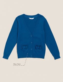 M&S Collection Cardigans Girls’ Pure Cotton Bow Pocket School Cardigan (3-18 Yrs) 31 M&S Collection Cardigans Girls’ Pure Cotton Bow Pocket School Cardigan (3-18 Yrs) -Outlet The Tidy Tots Store SD 04 T76 1373 E0 X EC 90