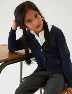 M&S Collection Cardigans Girls’ Pure Cotton Bow Pocket School Cardigan (3-18 Yrs) 34 M&S Collection Cardigans Girls’ Pure Cotton Bow Pocket School Cardigan (3-18 Yrs) -Outlet The Tidy Tots Store SD 04 T76 1373 F0 X EC 0