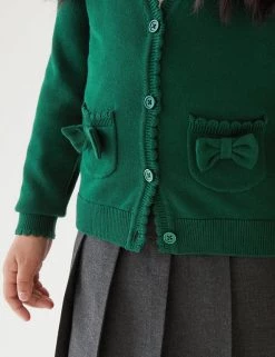 M&S Collection Cardigans Girls’ Pure Cotton Bow Pocket School Cardigan (3-18 Yrs) 40 M&S Collection Cardigans Girls’ Pure Cotton Bow Pocket School Cardigan (3-18 Yrs) -Outlet The Tidy Tots Store SD 04 T76 1373 J0 X EC 1