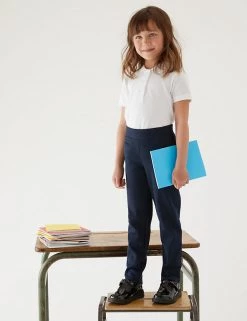M&S Collection Girls' Slim Leg Knitted School Trousers (2-18 Yrs) -Outlet The Tidy Tots Store SD 04 T76 1421 F0 X EC 0