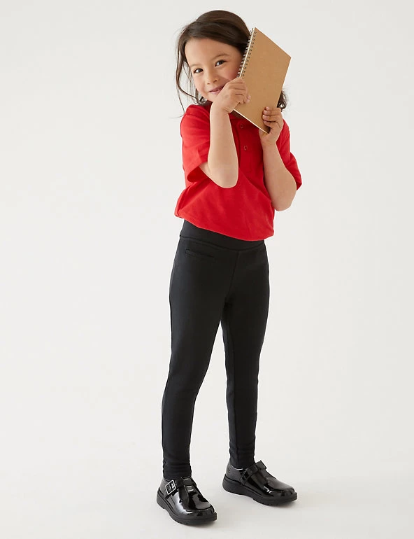 M&S Collection Girls' Skinny Leg Knitted School Trousers (2-18 Yrs) 3 M&S Collection Girls' Skinny Leg Knitted School Trousers (2-18 Yrs)