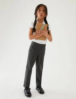 M&S Collection 2pk Girls' Slim Leg School Trousers (2-18 Yrs) -Outlet The Tidy Tots Store SD 04 T76 1425 T0 X EC 0