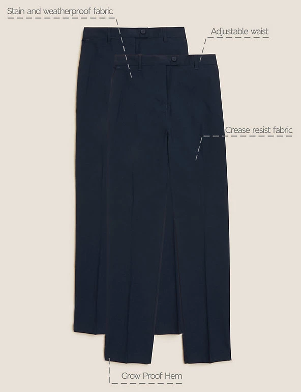 M&S Collection 2pk Girls' Skinny Leg School Trousers (2-18 Yrs) 16 M&S Collection 2pk Girls' Skinny Leg School Trousers (2-18 Yrs) - Image 14