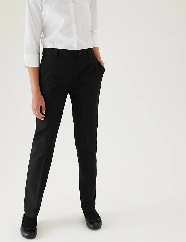 M&S Collection 2pk Girls' Skinny Leg School Trousers (2-18 Yrs) 5 M&S Collection 2pk Girls' Skinny Leg School Trousers (2-18 Yrs) - Image 3