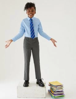 M&S Collection 2pk Girls' Easy Dressing Slim Leg School Trousers (3-18 Yrs) -Outlet The Tidy Tots Store SD 04 T76 1427 T0 X EC 0