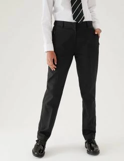 M&S Collection Girls' Slim Leg Regular Fit School Trousers (2-18 Yrs) -Outlet The Tidy Tots Store SD 04 T76 1431 Y0 X EC 1