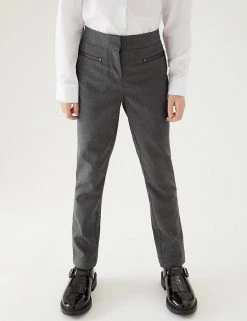 M&S Collection Girls' Super Skinny Zip School Trousers (2-18 Yrs) -Outlet The Tidy Tots Store SD 04 T76 1433 T0 X EC 1