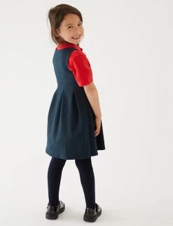 M&S Collection Dresses Girls' Cotton Knitted School Pinafore (2-12 Yrs) -Outlet The Tidy Tots Store SD 04 T76 1729 F4 X EC 2
