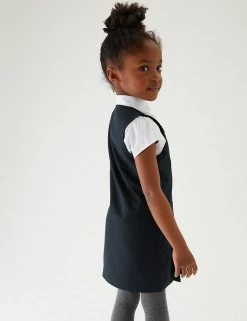 M&S Collection Dresses 2pk Girls’ Crease Resistant School Pinafores (2-12 Yrs) -Outlet The Tidy Tots Store SD 04 T76 1750 F0 X EC 2