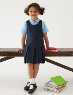 M&S Collection Dresses Girls' Permanent Pleats School Pinafore (2-12 Yrs) -Outlet The Tidy Tots Store SD 04 T76 1752 F0 X EC 0