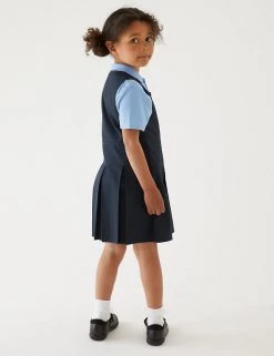 M&S Collection Dresses Girls' Permanent Pleats School Pinafore (2-12 Yrs) -Outlet The Tidy Tots Store SD 04 T76 1752 F0 X EC 2