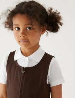 M&S Collection Dresses Girls' Permanent Pleats School Pinafore (2-12 Yrs) -Outlet The Tidy Tots Store SD 04 T76 1752 N0 X EC 1