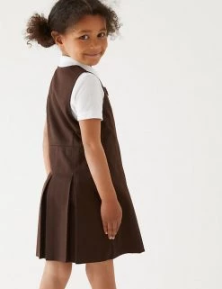 M&S Collection Dresses Girls' Permanent Pleats School Pinafore (2-12 Yrs) -Outlet The Tidy Tots Store SD 04 T76 1752 N0 X EC 2