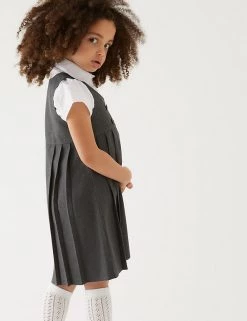 M&S Collection Dresses Girls' Permanent Pleats School Pinafore (2-12 Yrs) -Outlet The Tidy Tots Store SD 04 T76 1755 T0 X EC 2