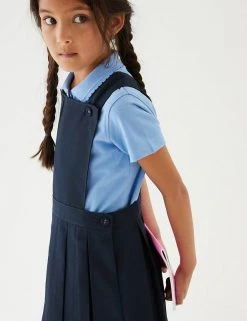 M&S Collection Dresses Girls' Permanent Pleats School Pinafore (2-12 Yrs) -Outlet The Tidy Tots Store SD 04 T76 1756 F0 X EC 1