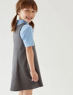 M&S Collection Dresses 2pk Girls' Cotton School Pinafores (2-12 Yrs) -Outlet The Tidy Tots Store SD 04 T76 1778 T0 X EC 2
