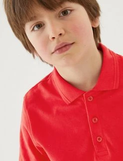 M&S Collection Polo-shirts 3pk Unisex Pure Cotton School Polo Shirts (2-16 Yrs) -Outlet The Tidy Tots Store SD 04 T76 2051 B0 X EC 3