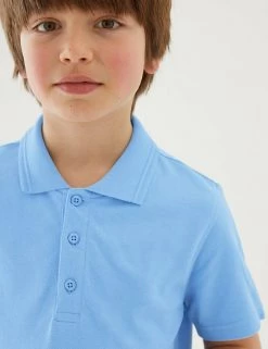 M&S Collection Polo-shirts 3pk Unisex Pure Cotton School Polo Shirts (2-16 Yrs) -Outlet The Tidy Tots Store SD 04 T76 2051 E0 X EC 3