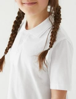 M&S Collection Polo-shirts 3pk Unisex Pure Cotton School Polo Shirts (2-16 Yrs) -Outlet The Tidy Tots Store SD 04 T76 2051 Z0 X EC 3
