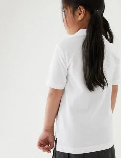 M&S Collection Polo-shirts 2pk Girls' Stain Resist School Polo Shirts (2-16 Yrs) -Outlet The Tidy Tots Store SD 04 T76 2054 Z0 X EC 2