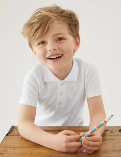 M&S Collection Polo-shirts 2pk Boys' Slim Fit School Polo Shirts (2-16 Yrs)