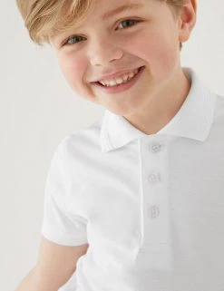 M&S Collection Polo-shirts 2pk Boys' Slim Fit School Polo Shirts (2-16 Yrs) -Outlet The Tidy Tots Store SD 04 T76 2055 Z0 X EC 1