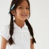 M&S Collection Polo-shirts 2pk Girls' Cotton Regular Fit School Polo Shirts (2-18 Yrs)