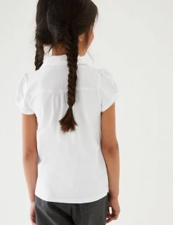 M&S Collection Polo-shirts 2pk Girls' Cotton Regular Fit School Polo Shirts (2-18 Yrs) -Outlet The Tidy Tots Store SD 04 T76 2057 Z0 X EC 2