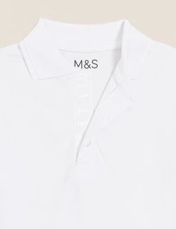 M&S Collection Polo-shirts 2pk Unisex Easy Dressing School Polo Shirts (3-18 Yrs) -Outlet The Tidy Tots Store SD 04 T76 2084 Z0 X EC 3