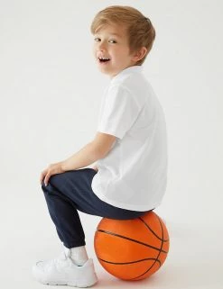 M&S Collection Polo-shirts 5pk Unisex Pure Cotton School Polo Shirts (2-18 Yrs) -Outlet The Tidy Tots Store SD 04 T76 2087 Z0 X EC 4