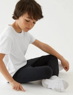 M&S Collection 2pk Unisex Pure Cotton School T-Shirts (2-16 Yrs) -Outlet The Tidy Tots Store SD 04 T76 2206 Z0 X EC 1