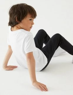 M&S Collection 2pk Unisex Pure Cotton School T-Shirts (2-16 Yrs) -Outlet The Tidy Tots Store SD 04 T76 2206 Z0 X EC 3