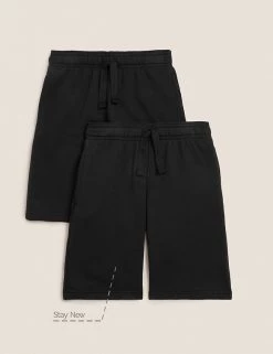 M&S Collection 2pk Unisex Sport School Shorts (2-16 Yrs) -Outlet The Tidy Tots Store SD 04 T76 2400 Y0 X EC 90