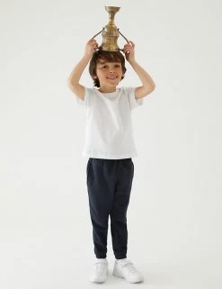 M&S Collection Trousers 2pk Unisex Regular Fit School Joggers (2-16 Yrs) -Outlet The Tidy Tots Store SD 04 T76 2401 F0 X EC 2