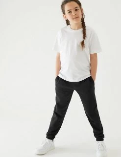 M&S Collection Trousers 2pk Unisex Regular Fit School Joggers (2-16 Yrs) -Outlet The Tidy Tots Store SD 04 T76 2401 Y0 X EC 2