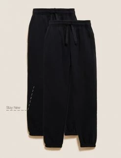 M&S Collection Trousers 2pk Unisex Regular Fit School Joggers (2-16 Yrs) -Outlet The Tidy Tots Store SD 04 T76 2401 Y0 X EC 90