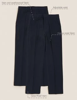 M&S Collection 2pk Boys' Regular Leg School Trousers (2-18 Yrs) -Outlet The Tidy Tots Store SD 04 T76 3632 F0 X EC 90