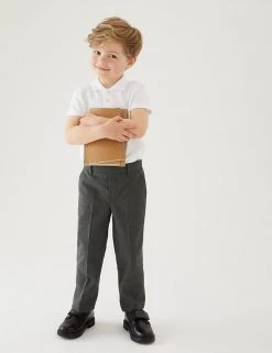 M&S Collection 2pk Boys' Easy Dressing School Trousers (3-18 Yrs)