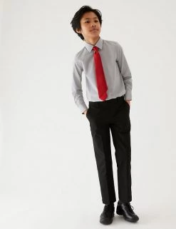 M&S Collection 2pk Boys' Easy Dressing School Trousers (3-18 Yrs) -Outlet The Tidy Tots Store SD 04 T76 3635 Y0 X EC 0