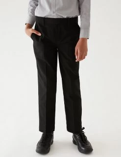 M&S Collection 2pk Boys' Easy Dressing School Trousers (3-18 Yrs) -Outlet The Tidy Tots Store SD 04 T76 3635 Y0 X EC 1