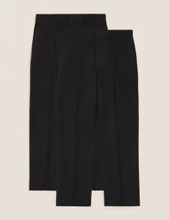 M&S Collection 2pk Boys' Easy Dressing School Trousers (3-18 Yrs) -Outlet The Tidy Tots Store SD 04 T76 3635 Y0 X EC 90