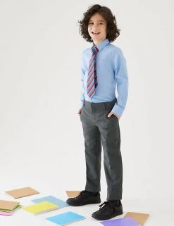 M&S Collection 2pk Boys' Slim Leg Plus Fit School Trousers (2-18 Yrs) -Outlet The Tidy Tots Store SD 04 T76 3643P T0 X EC 0