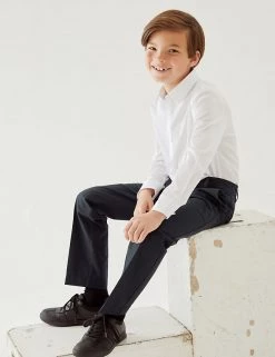 M&S Collection Boys' 2pk Slim Leg School Trousers (2-18 Yrs) -Outlet The Tidy Tots Store SD 04 T76 3643 F0 X EC 0