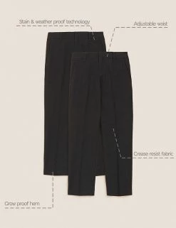 M&S Collection Boys' 2pk Skinny Leg School Trousers (2-18 Yrs) 31 M&S Collection Boys' 2pk Skinny Leg School Trousers (2-18 Yrs) -Outlet The Tidy Tots Store SD 04 T76 3644 VP X EC 90