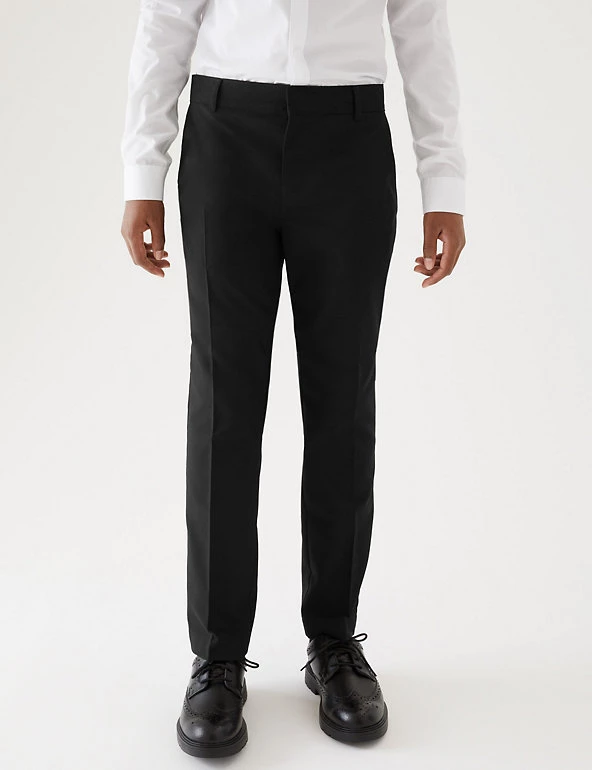 M&S Collection Boys' 2pk Skinny Leg School Trousers (2-18 Yrs) 5 M&S Collection Boys' 2pk Skinny Leg School Trousers (2-18 Yrs) - Image 3