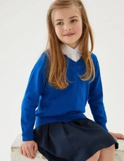 M&S Collection Jumpers 2pk Unisex Pure Cotton School Jumper (3-18 Yrs) -Outlet The Tidy Tots Store SD 04 T76 3919 E0 X EC 1