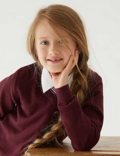 M&S Collection Jumpers 2pk Unisex Pure Cotton School Jumper (3-18 Yrs) -Outlet The Tidy Tots Store SD 04 T76 3919 XM X EC 1